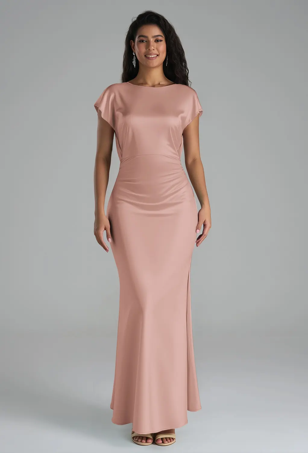 AW Lacey Dusty Rose  Bridesmaid Dresses